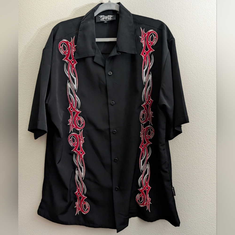 Dragonfly Fire VINTAGE shirt Black Red White